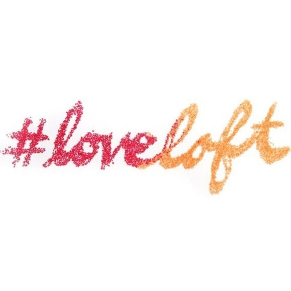 Loft Women's Red Striped Flutter Sleeve Rayon Blouse - Picture 16 of 16